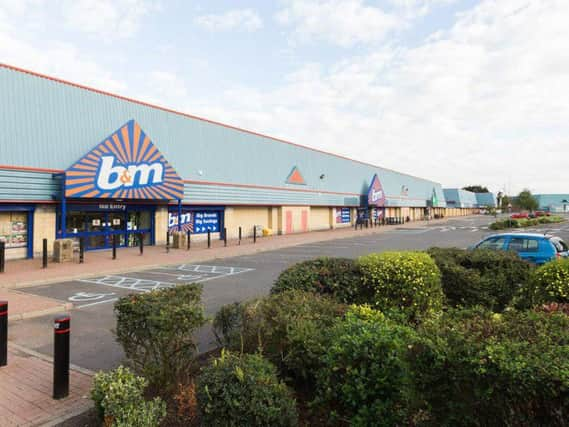 St Catherine's Retail Park where the fire burned through a Pets at Home store and part of the B&M building.