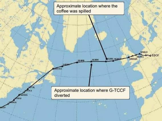 A flight from Germany to Mexico was diverted to Ireland after a coffee spillage caused failures in the audio control panel systems. Picture: Air Accidents Investigation Branch