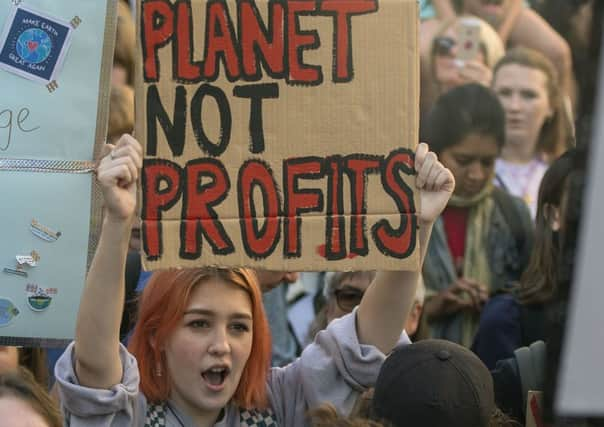 Young people in Edinburgh call for action on climate change. Public concern about the issue is at an all-time high. Picture: Neil Hanna