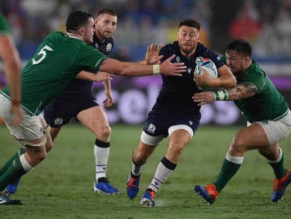 Scrum-half Ali Price has been ruled out of the rest of the World Cup with a foot injury sustained against Ireland. Picture: Getty Images