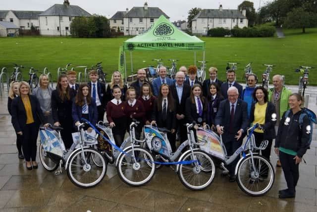 Ribbon cutting with Bruce Crawford MSP