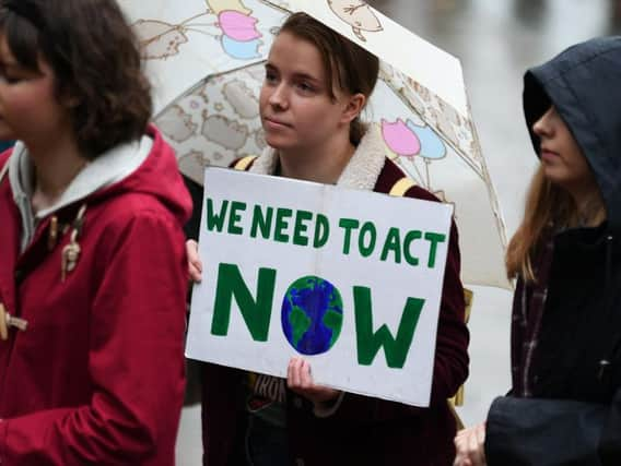 Children taking part in the recent climate strike in Edinburgh.