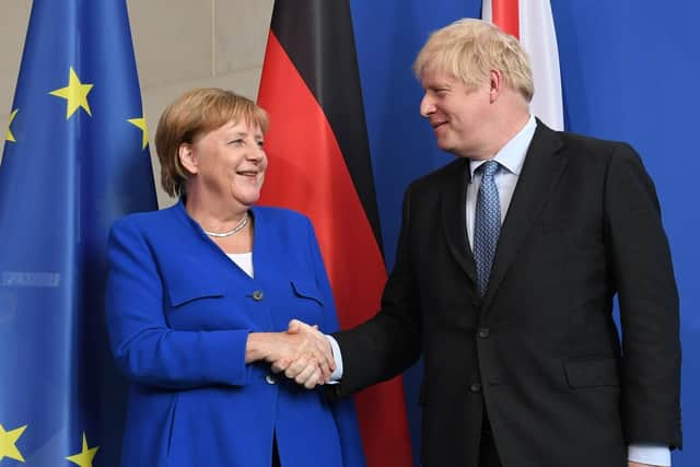 Boris Johnson and Angela Merkel