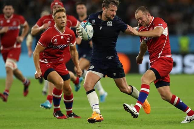 Pete Horne during Scotland's victory over Russia in their last encounter.