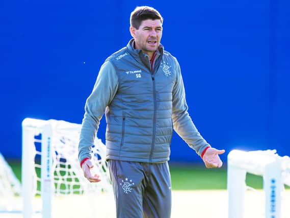 Steven Gerrard at training.