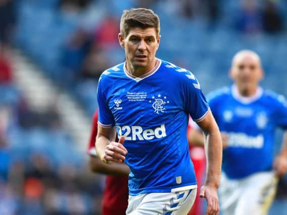 Steven Gerrard during the legends match.