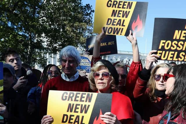 Nearly half of the people who turned out for a September climate protest in Washington were college age or younger. Picture: PA