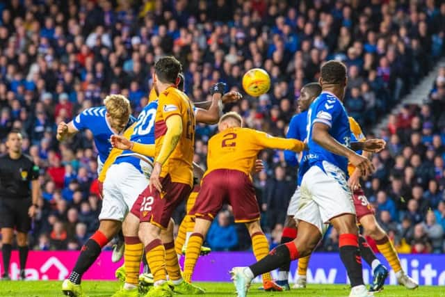 Filip Helander headed in the winner against Motherwell. Picture: SNS