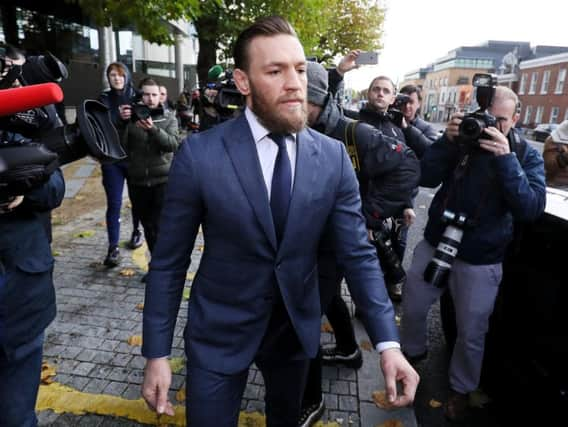 Conor McGregor outside court. Picture: PA