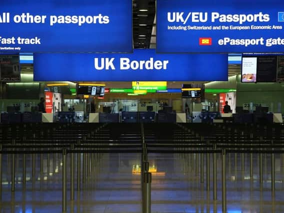 Border control at a UK immigration point