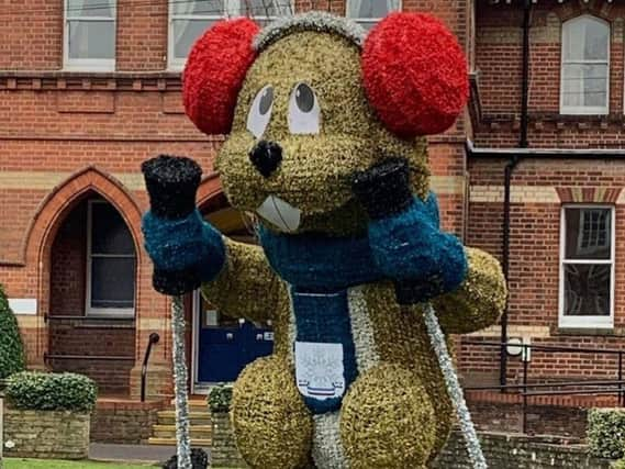 Alton Town Council has spent 20,000 on the display, which has the giant Alpine rodent as its centrepiece. Picture: PA