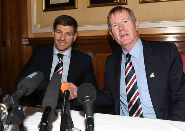 Dave King welcomes Steven Gerrard to Rangers.