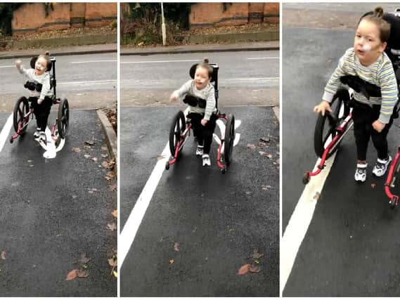 Bleu gave a huge grin when he toddled into nursery for the very first time.