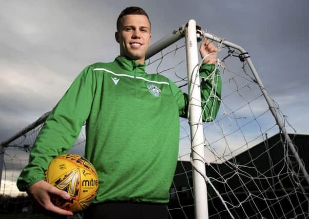 Hibs' Swiss striker Florian Kamberi. Picture: Gary Hutchison/SNS