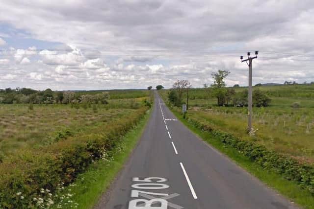 The vehicle was being driven southbound on the B705 Sorn Road towards Auchinleck when it left the road, at about 4:20pm on Monday, December 30th. Pic: Google Street View