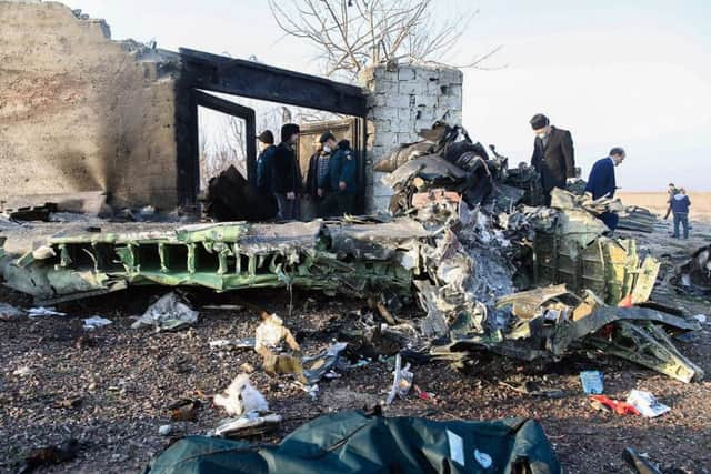 A Ukrainian plane carrying 176 passengers crashed near Imam Khomeini airport in Tehran on January 8. Picture: Rohhollh Vadati /AFP