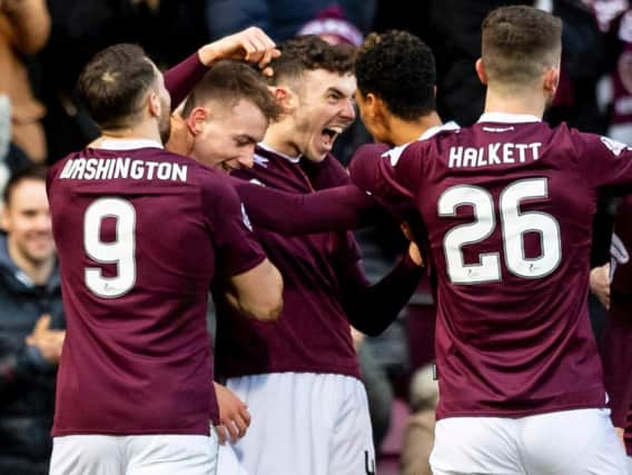 Andy Irving celebrates his goal.