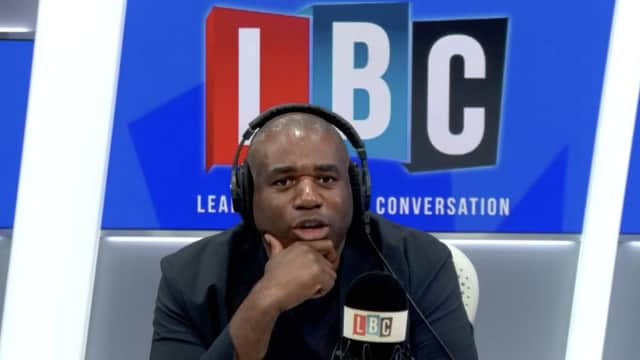 MP David Lammy was praised for how he dealt with a racist caller (LBC)